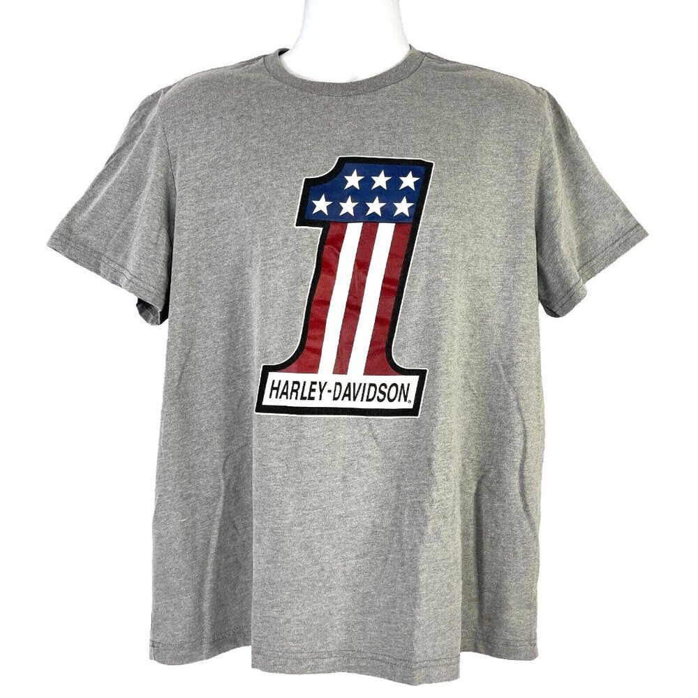Harley-Davidson Motorcycles #1 Stars Stripes T-Shirt size XL Mens + USA Stickers - Picture 4 of 9